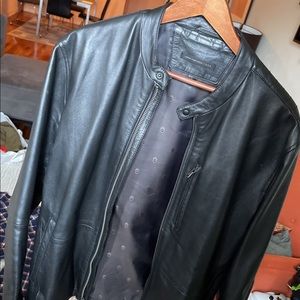 John Varvatos mens leather jacket